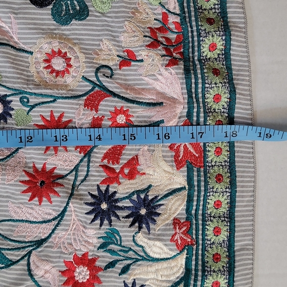 Chris & Carol Embroidered Floral Top Smock Women's Medium Boho - Picture 8 of 8